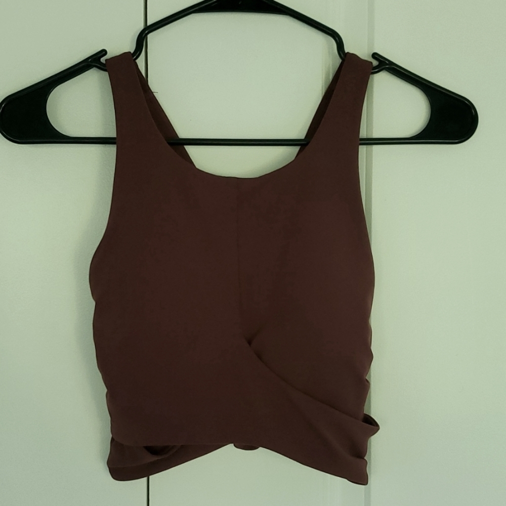Lululemon high neck cross Nulu bra/tank